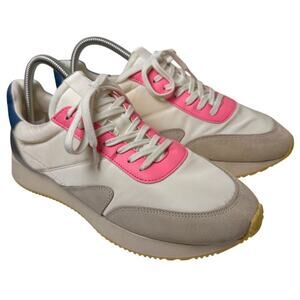 Matisse Farrah Colorblock Pink Blue Ivory Sz 8.5 Sneakers Lace Up Comfort Preppy